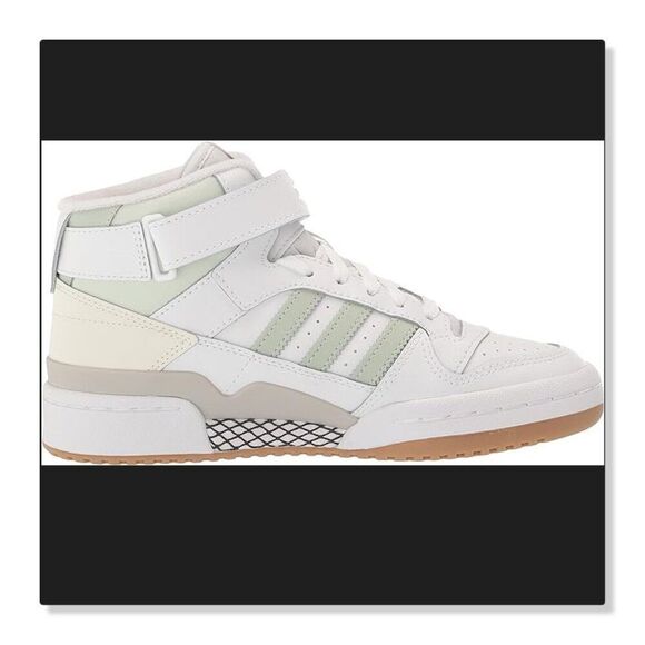 ✨ ADIDAS ✨ Forum Mid Sneaker in White/ Linen Green - [Women's size 5] - Picture 2 of 16